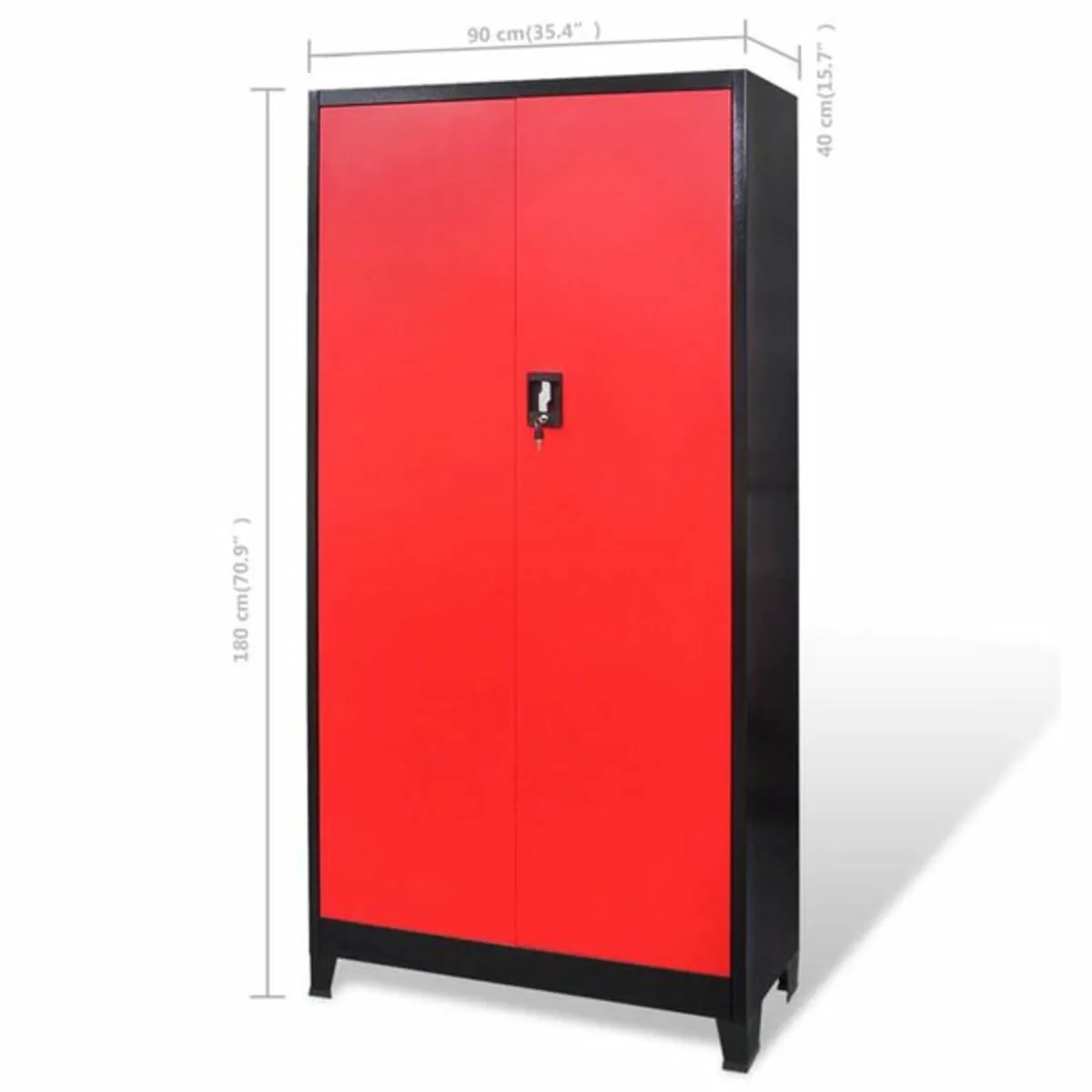 Tool Cabinet with Tool Chest Steel 90x40x180 cm Re - Image 3