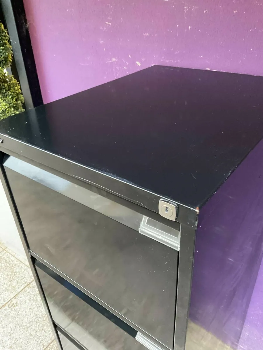 Bisley black 4 drawer filing cabinet - Image 4