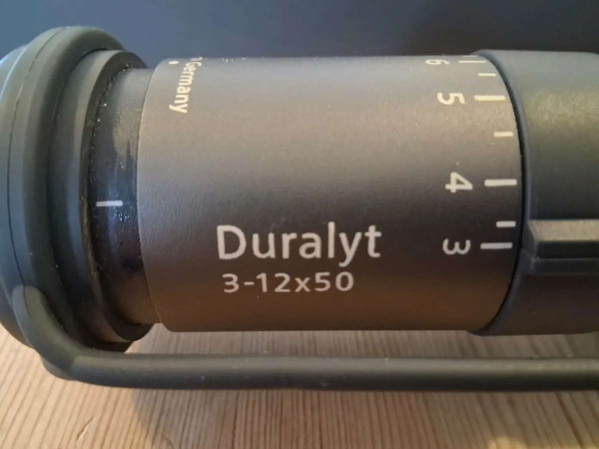 Zeiss Duralyt 3-12x50 Scope with rings - Image 1