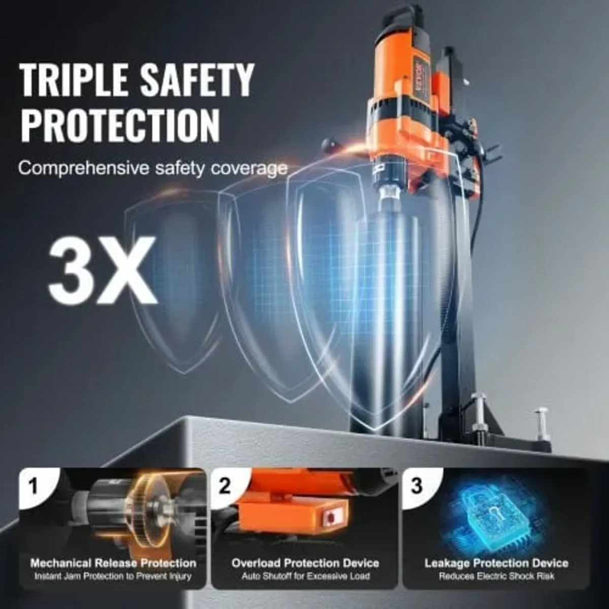 Core Drill Machine 2.03-30 cm Dia 3500W Diamond Co - Image 3