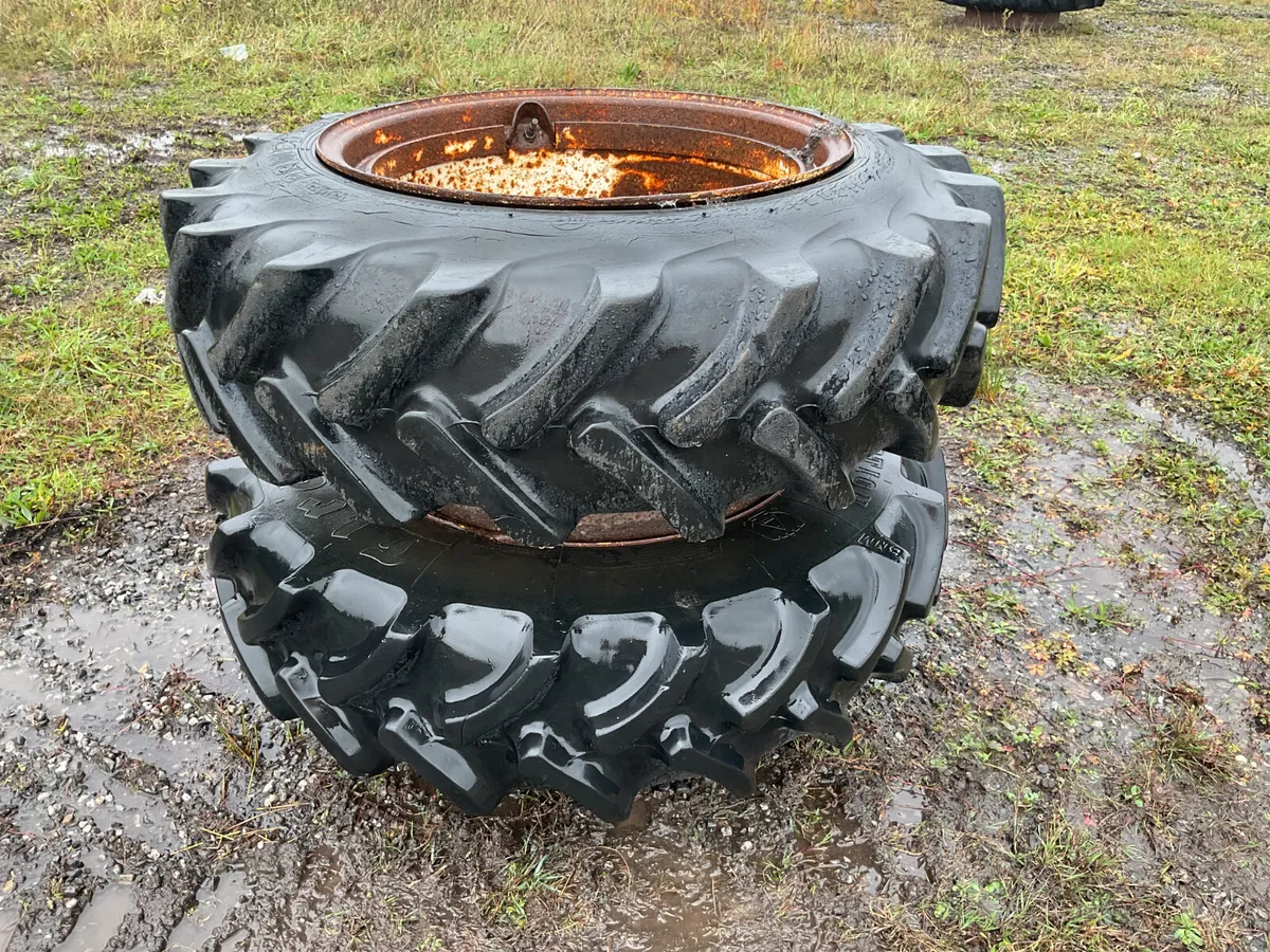 Pair Of 11.2 R24 Dual Tyres For Auction - Image 1