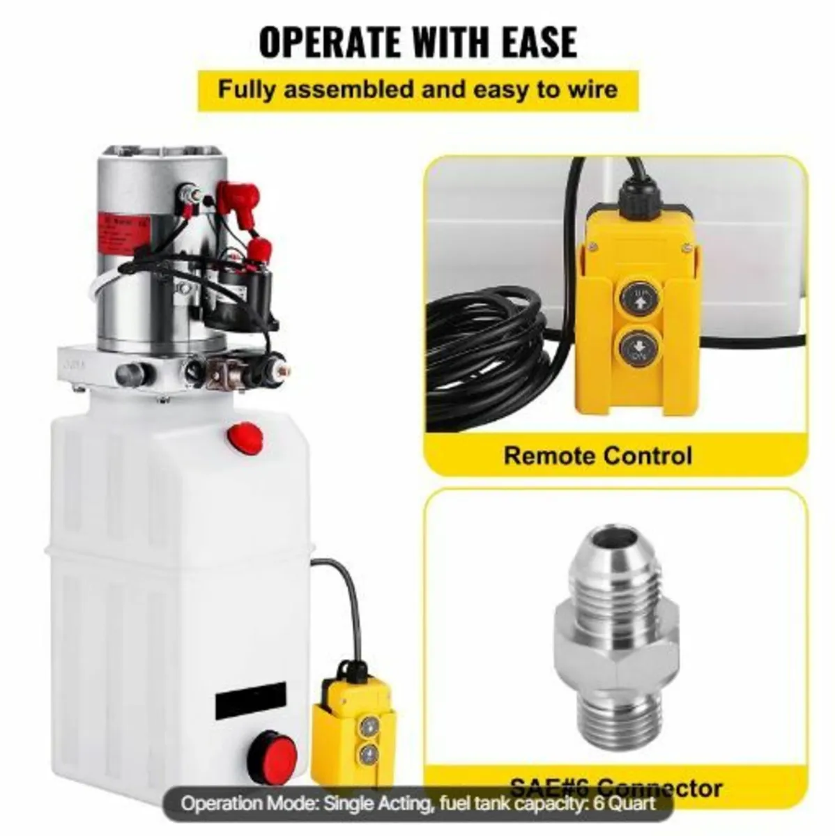 6 Quart Hydraulic Power Unit Single Acting - Image 4