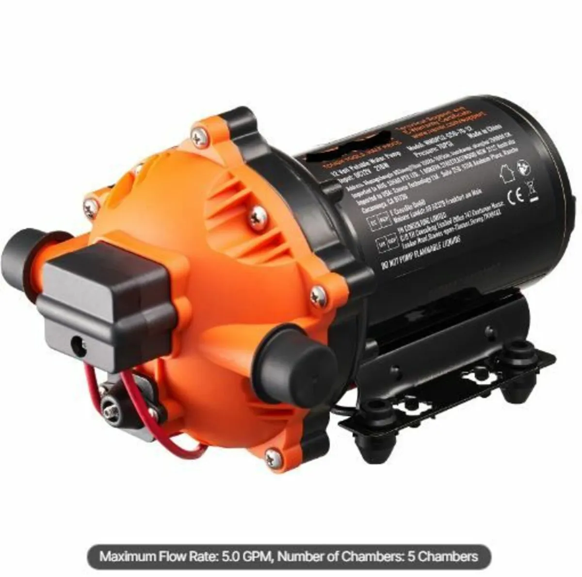 12V Diaphragm Pump, 5 GPM - Image 4