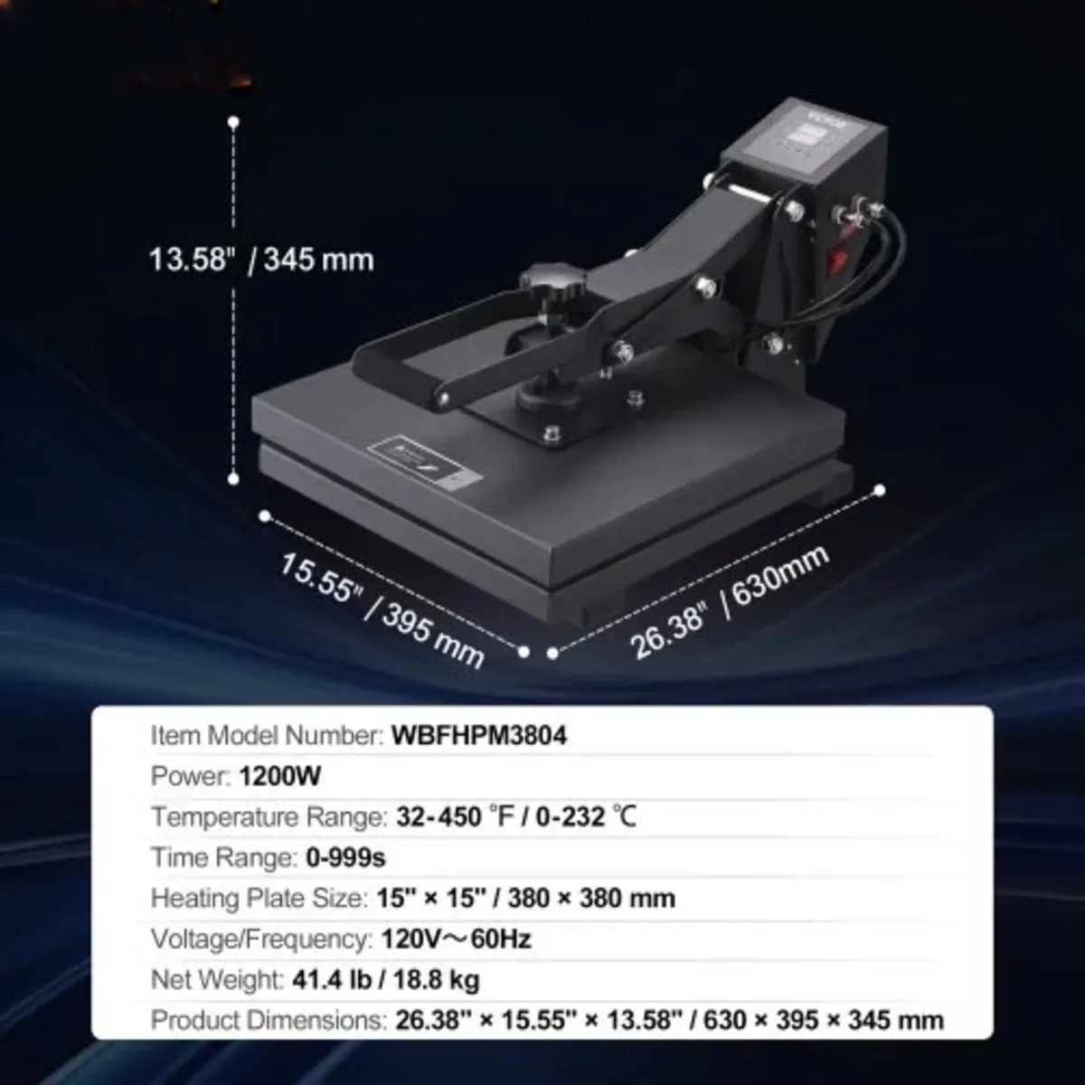 Heat Press Machine 15 x 15 in/38.1 x 38.1 cm Subli - Image 4