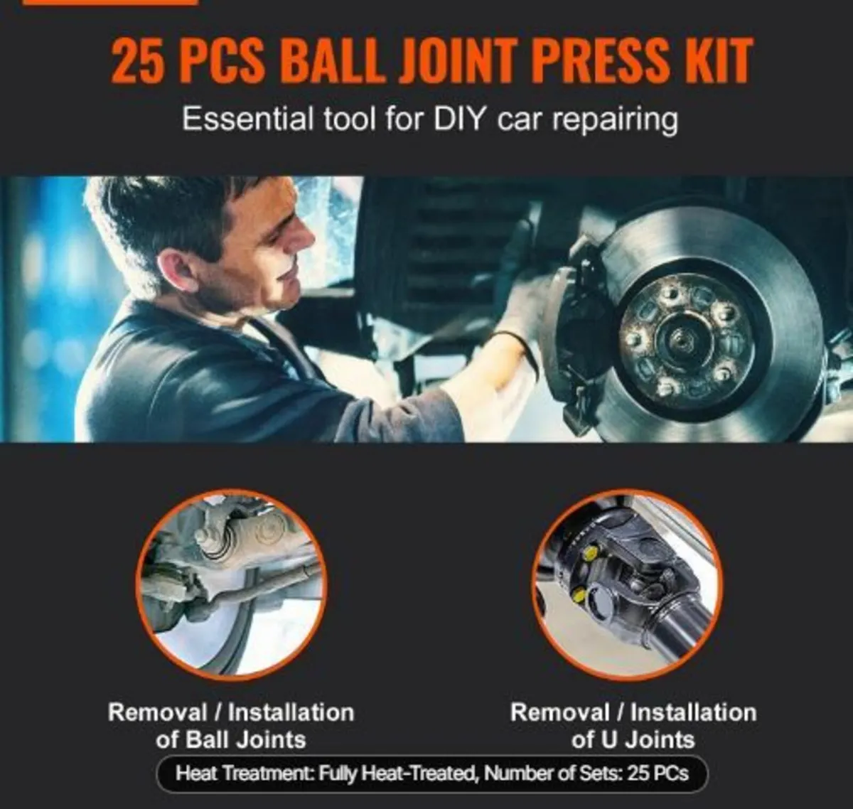 Ball Joint Press Kit, 25 pcsTool Kit - Image 2