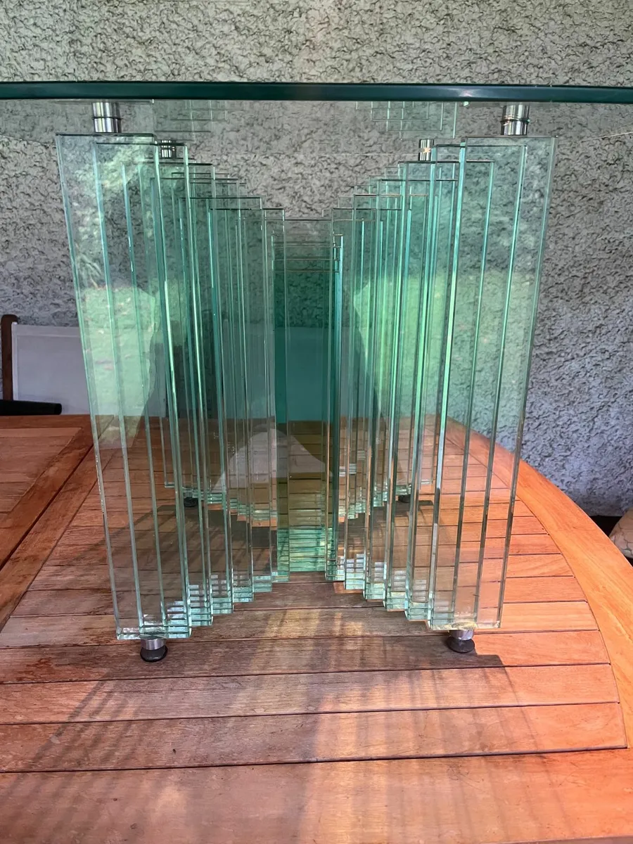 retro stacked glass side table - Image 2
