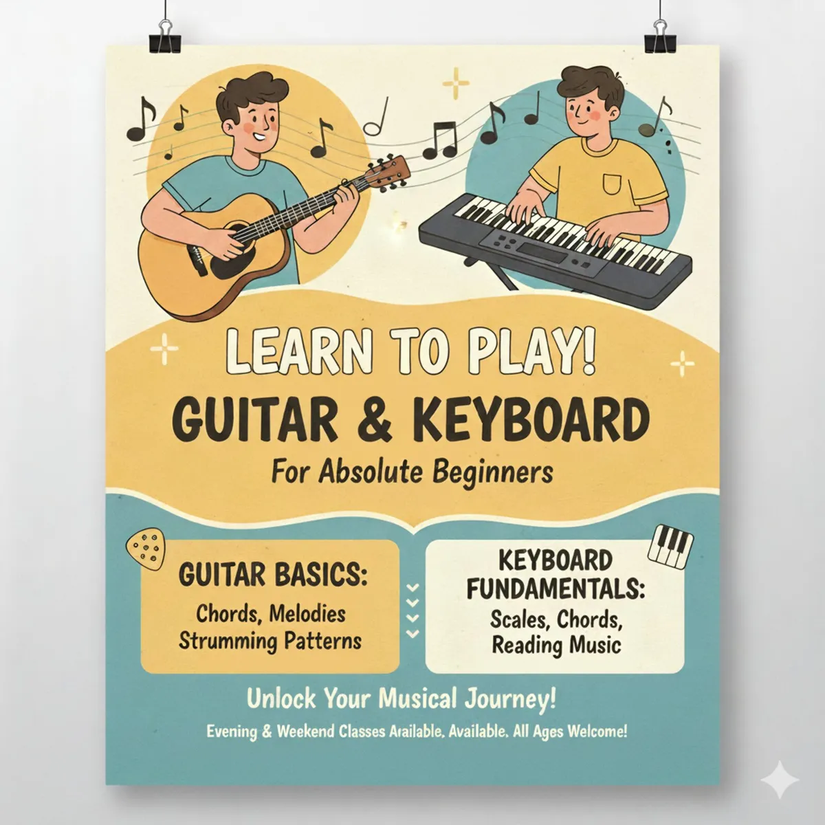 Guitar and Keyboard lessons