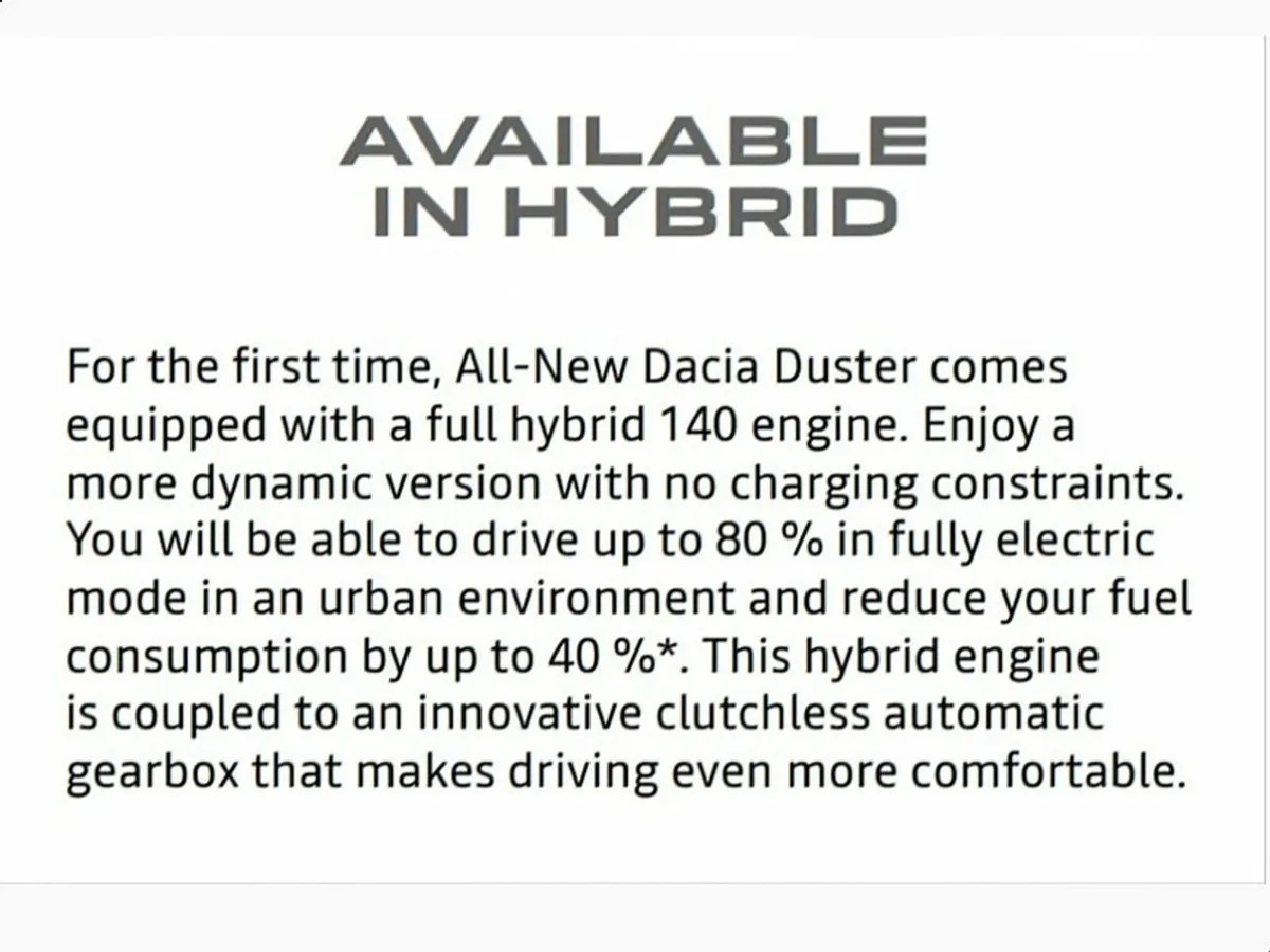 Dacia Duster NEW DUSTER AT AUTOIMAGE CARLOW - Image 3