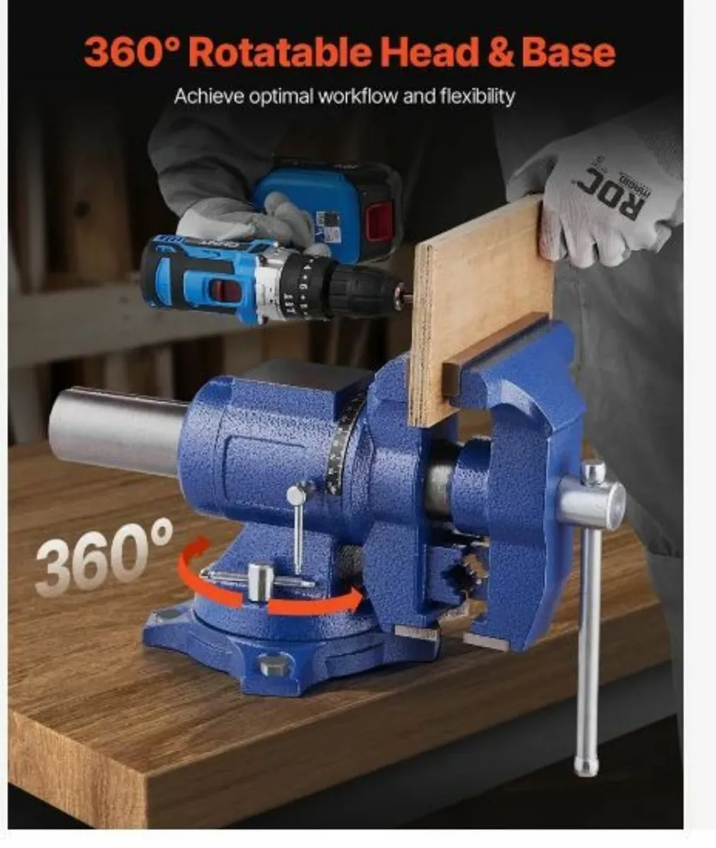 Heavy Duty Bench Vise, 165 mm / 6.5" Jaw - Image 2