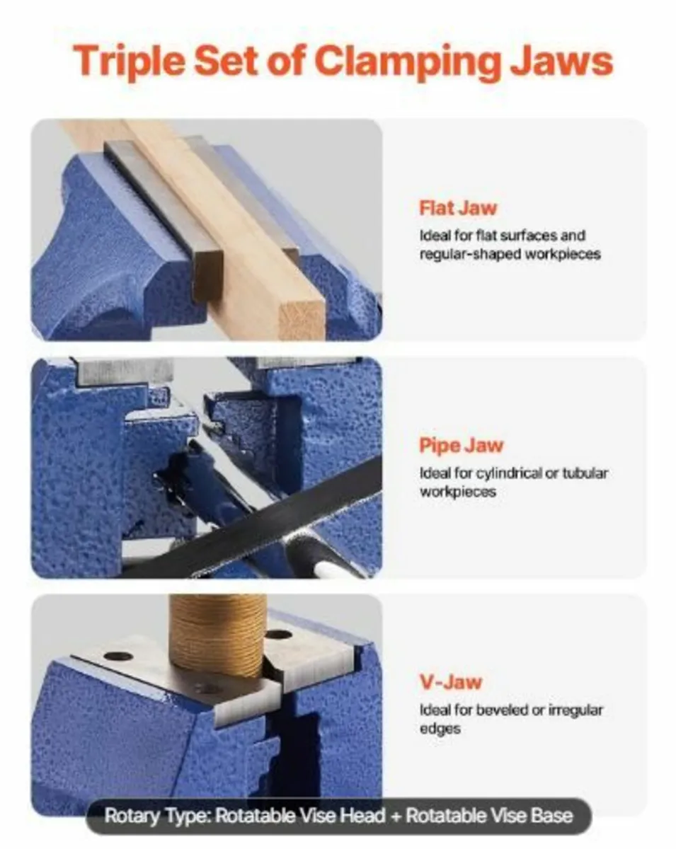 Heavy Duty Bench Vise, 165 mm / 6.5" Jaw - Image 4