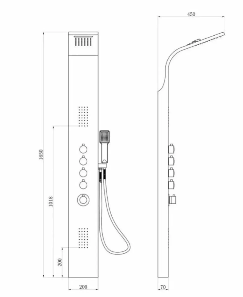 Monsoon Waterfall Shower Tower - Chrome - Image 2