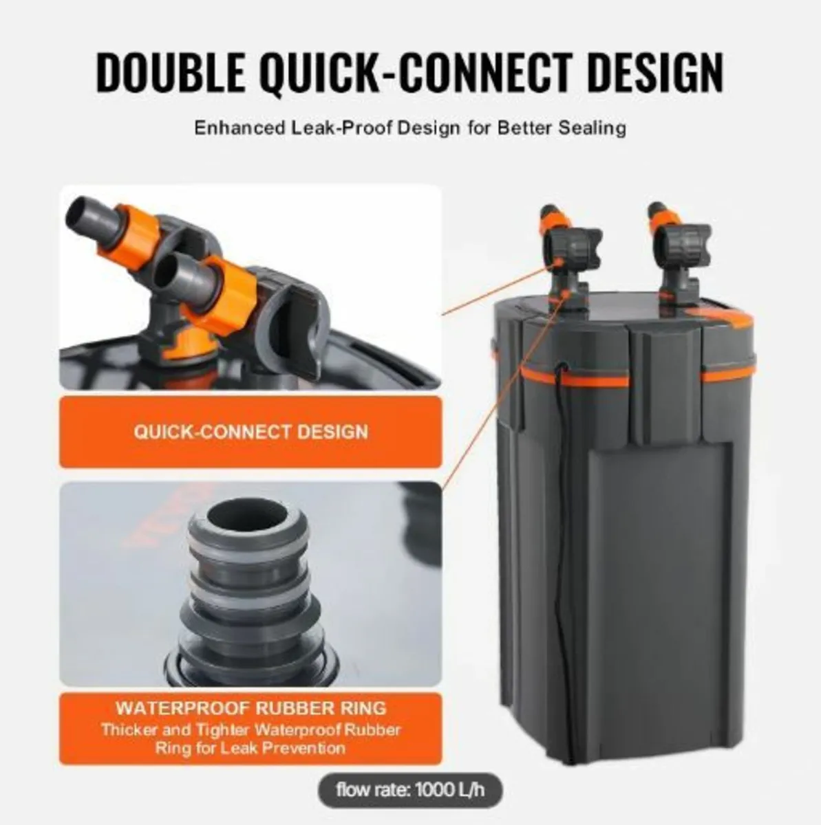 283.9 L Aquarium Canister Filter 11w - Image 4