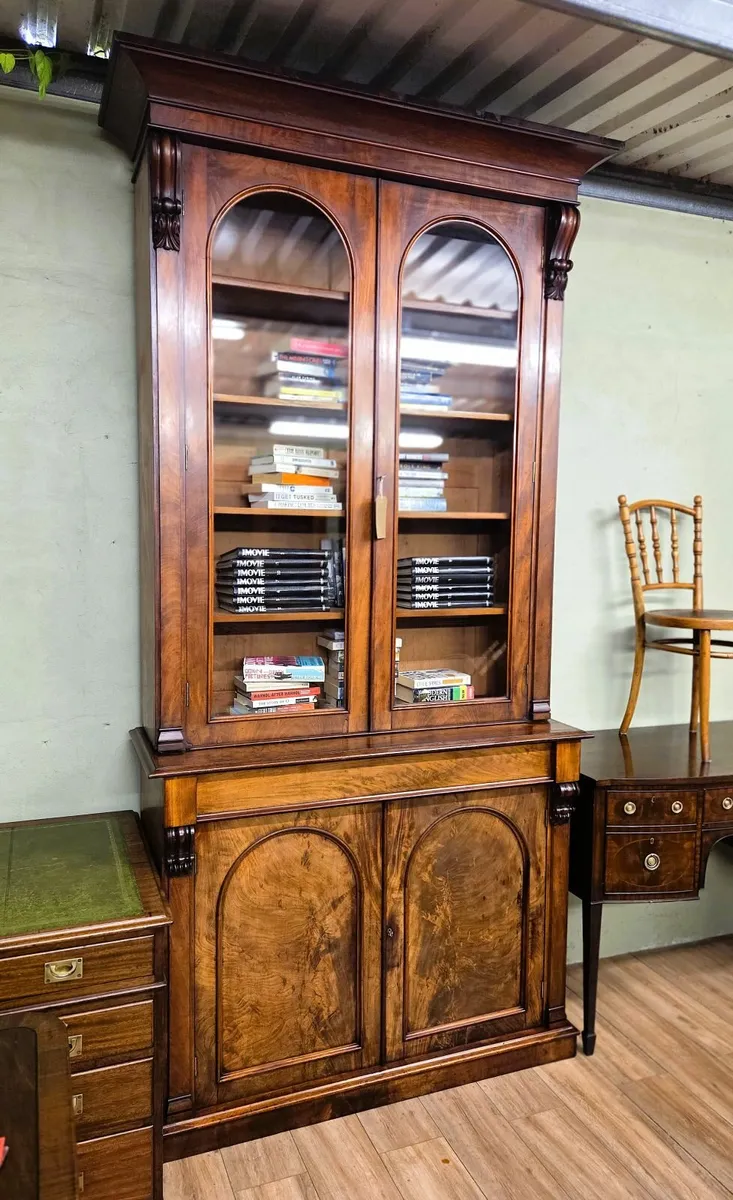 Large Victorian Library Bookcase Circa 1860 - Image 2