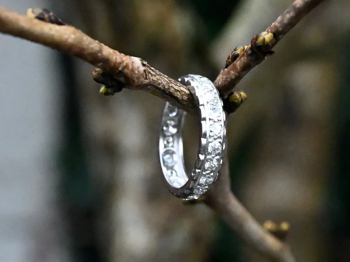 Vintage Diamond Eternity / Wedding Band Ring - Image 2