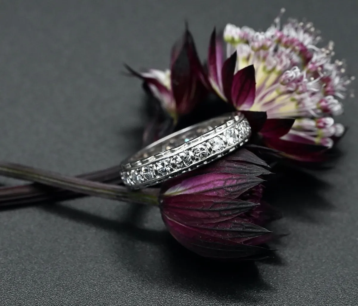 Vintage Diamond Eternity / Wedding Band Ring - Image 3