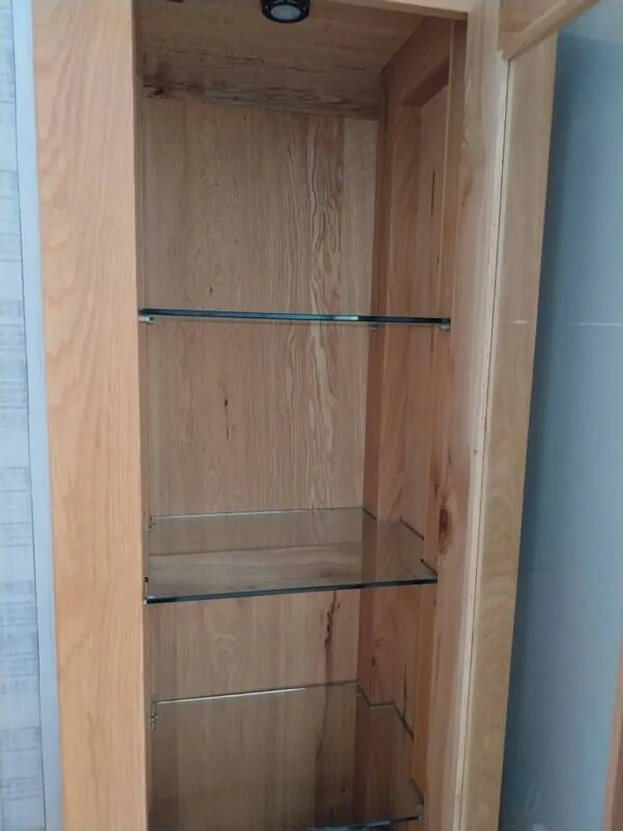 Solid oak display cabinet - Image 2