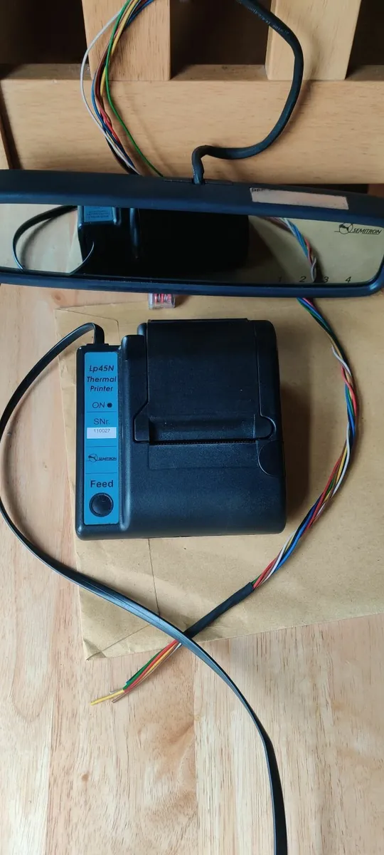 Complete set of Taxi mirror metre and printer - Image 2