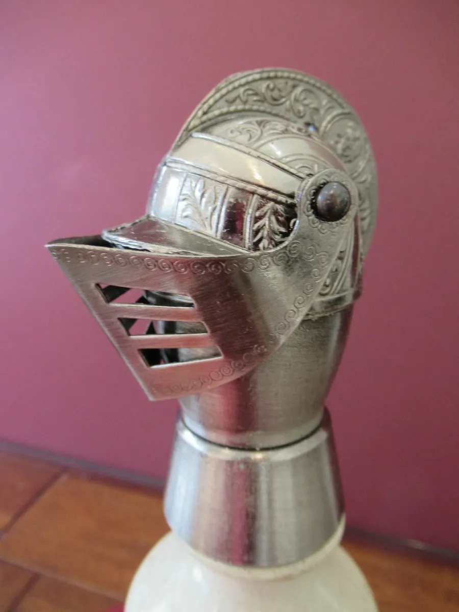 antique vintage whiskey knight fag tin flagon pub - Image 3