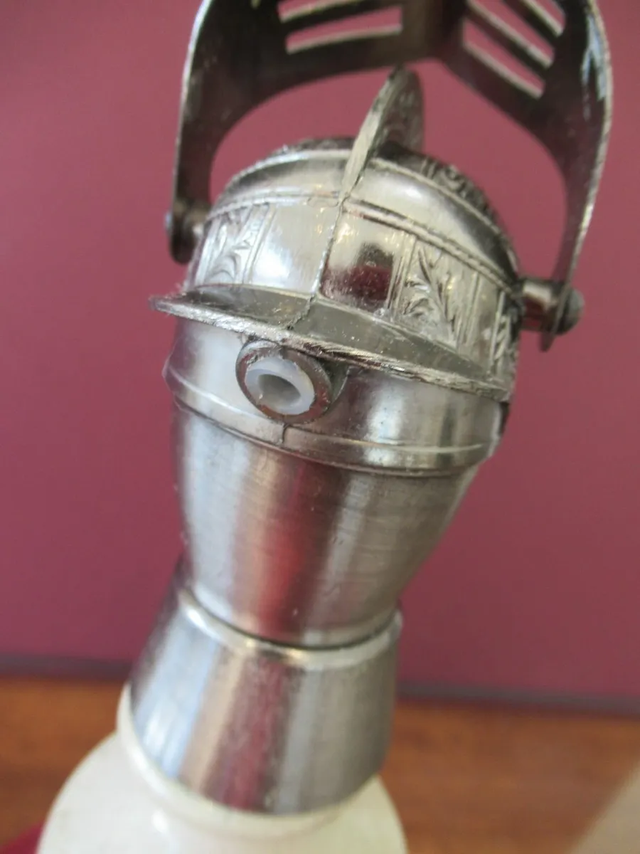 antique vintage whiskey knight fag tin flagon pub - Image 4