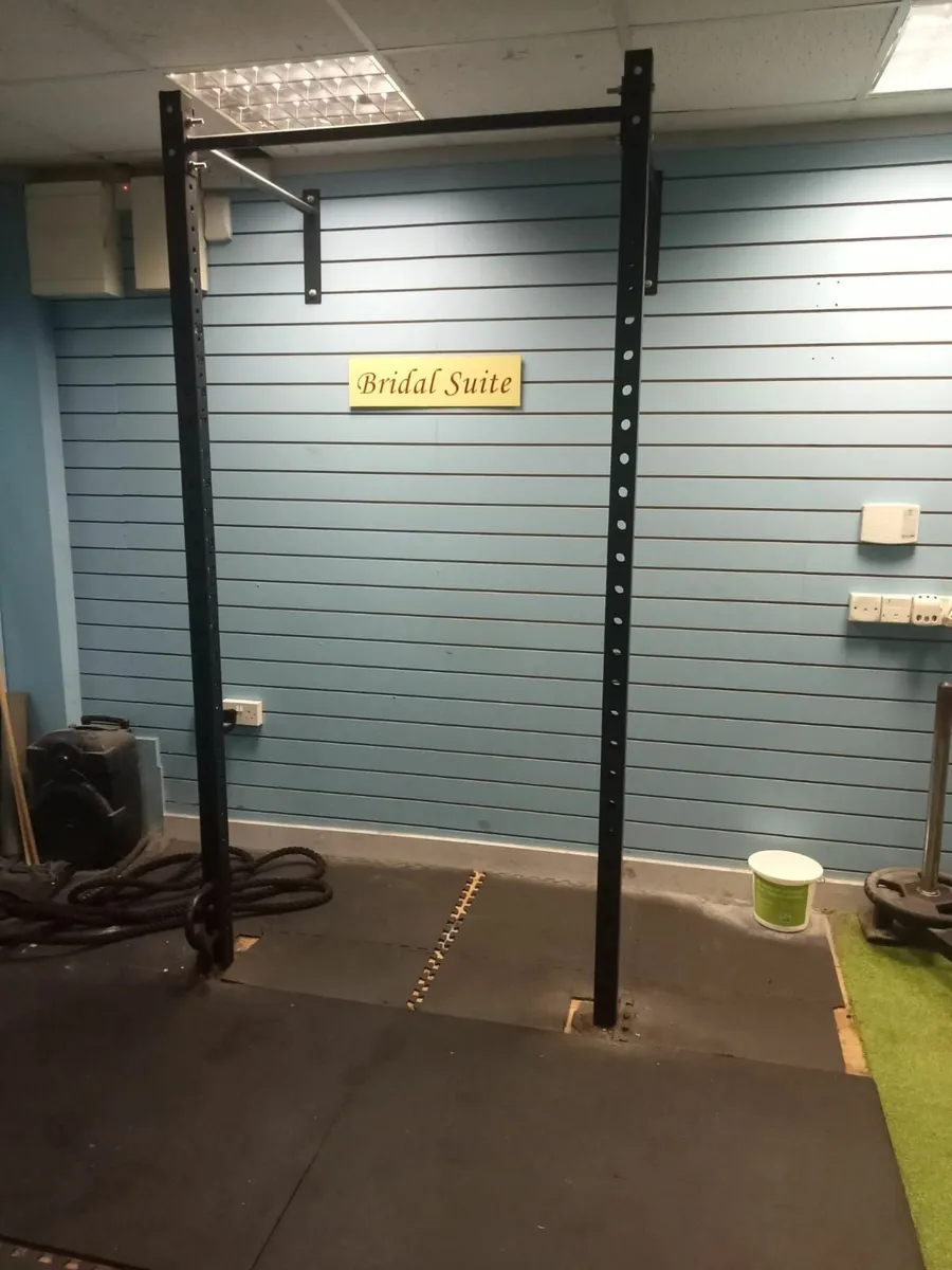 Wall mounted squat racks + 7ft olmpic barbells - Image 2