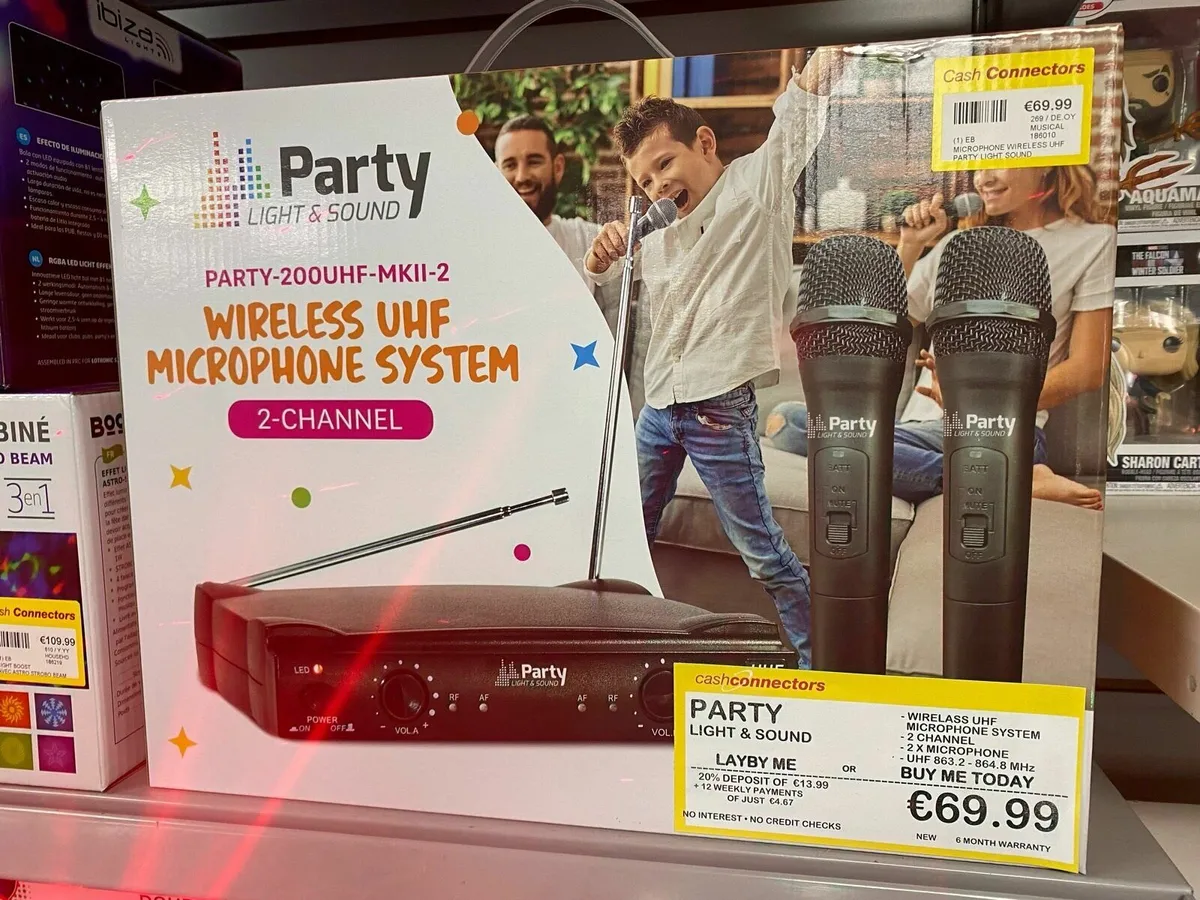 Party Wireless UHF Microphone System NEW - Image 1