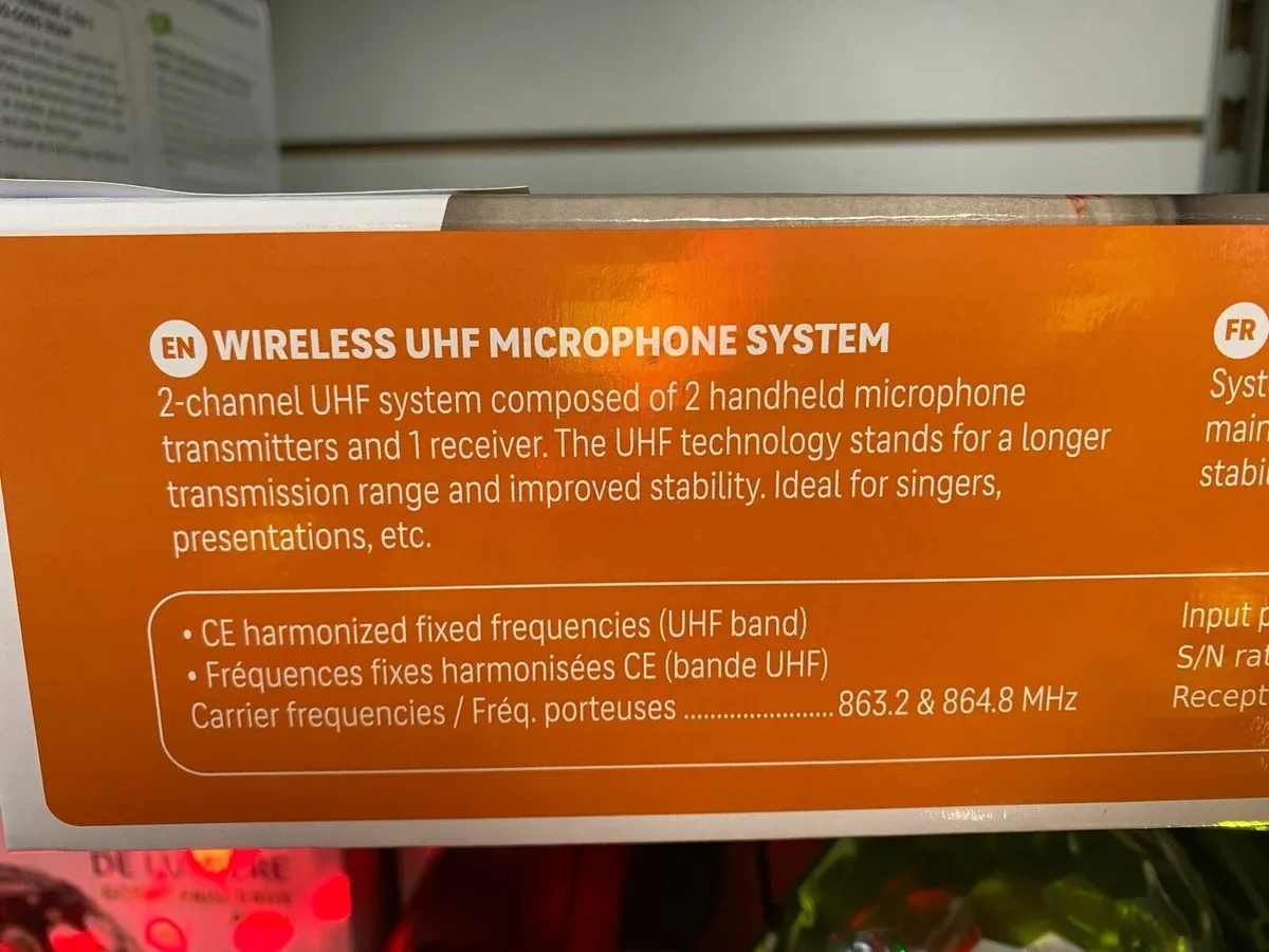 Party Wireless UHF Microphone System NEW - Image 2