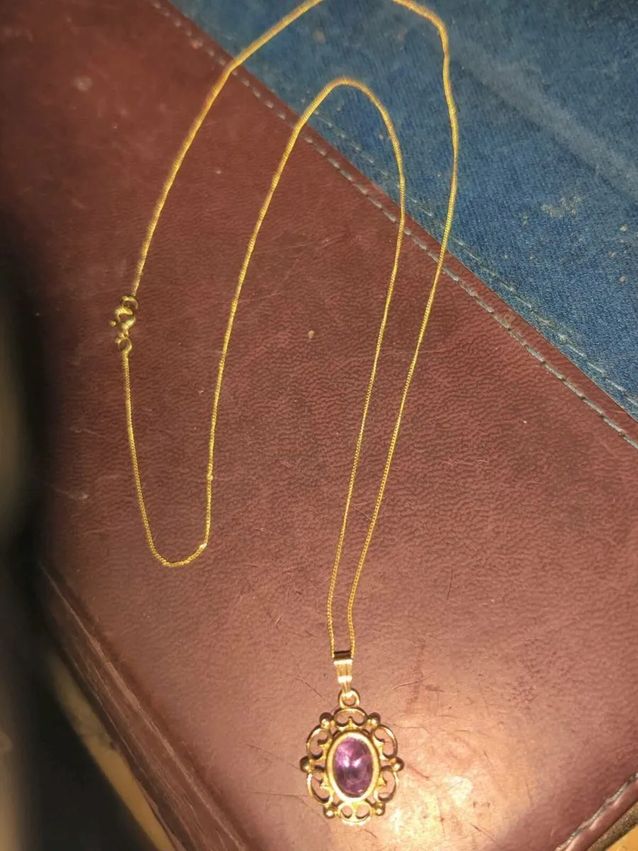 EDWARDIAN AMETHYST, 9CT Gold 18"Strong Necklace ! - Image 4