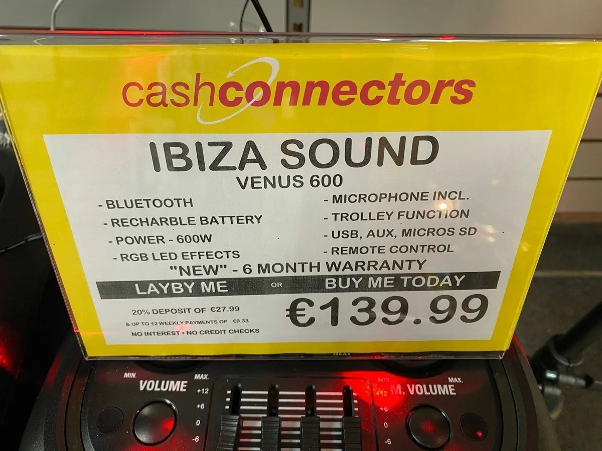 Ibiza Venus 600W Portable BT Boombox NEW - Image 4