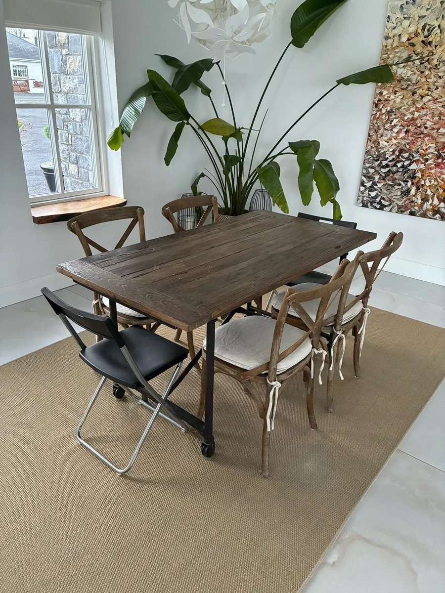6 Seater Restoration Hardware Dining Set - Image 2
