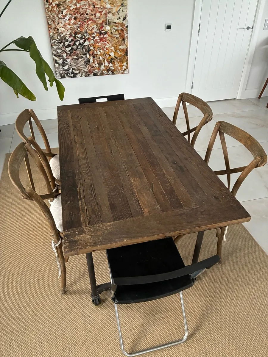 6 Seater Restoration Hardware Dining Set - Image 1