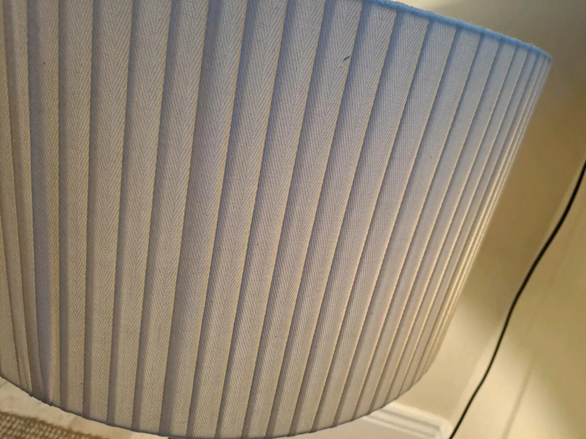 Large table lamp chrome and twine - Image 3