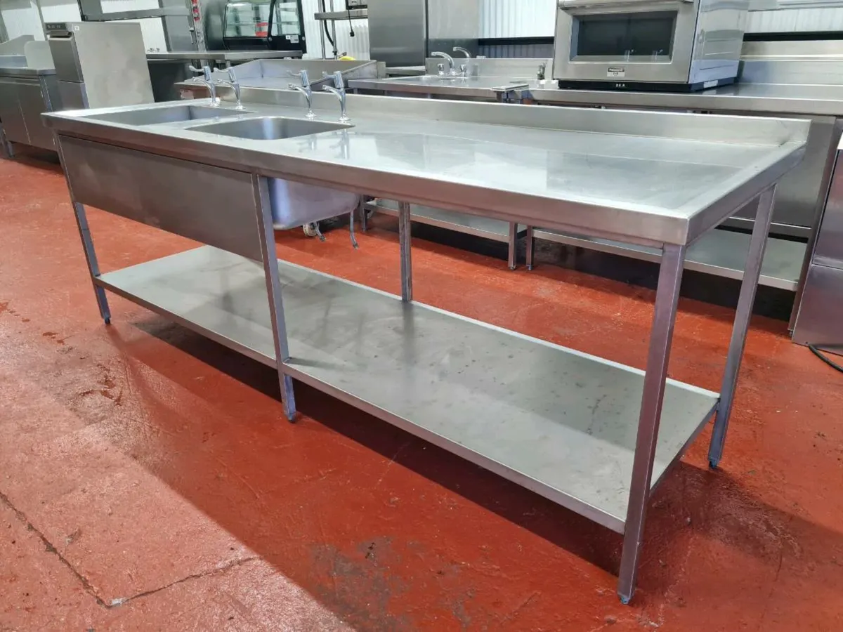 Stainless steel tables and sinks - Image 2
