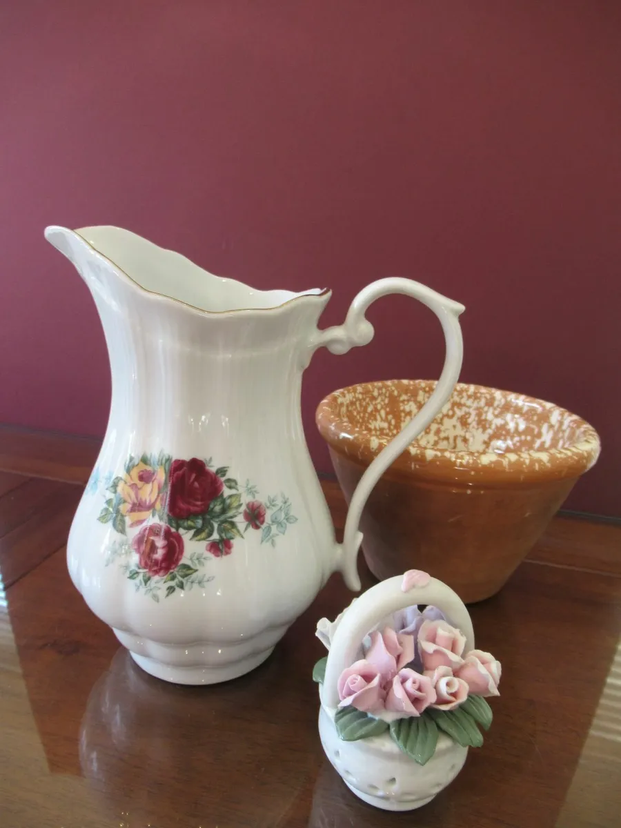 antique vintage kitchen COTTAGE BOWL rustic farm - Image 2