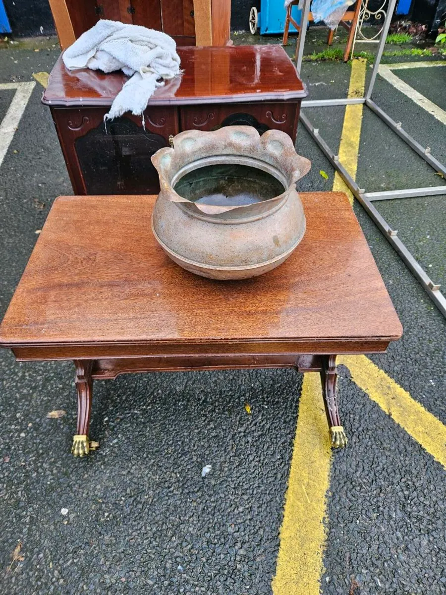 Vintage Copper Plant Pot - Image 1