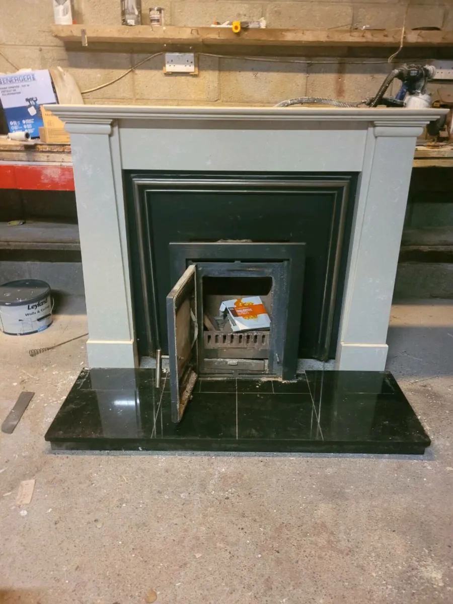 Marble Fireplace & Stove - Image 1