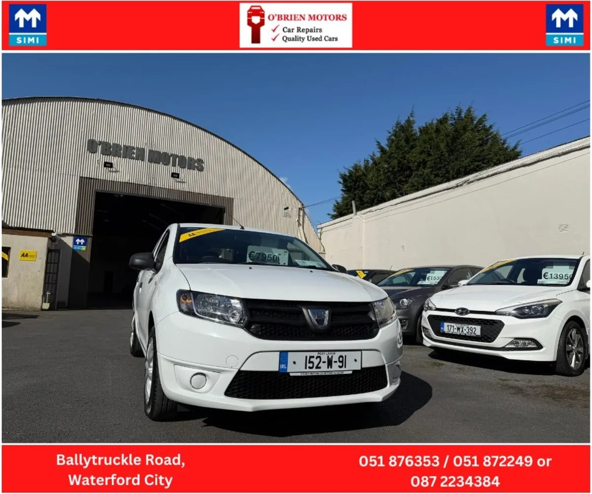 2015 Dacia Sandero, 1.1, Petrol, White, 4 Door. - Image 1