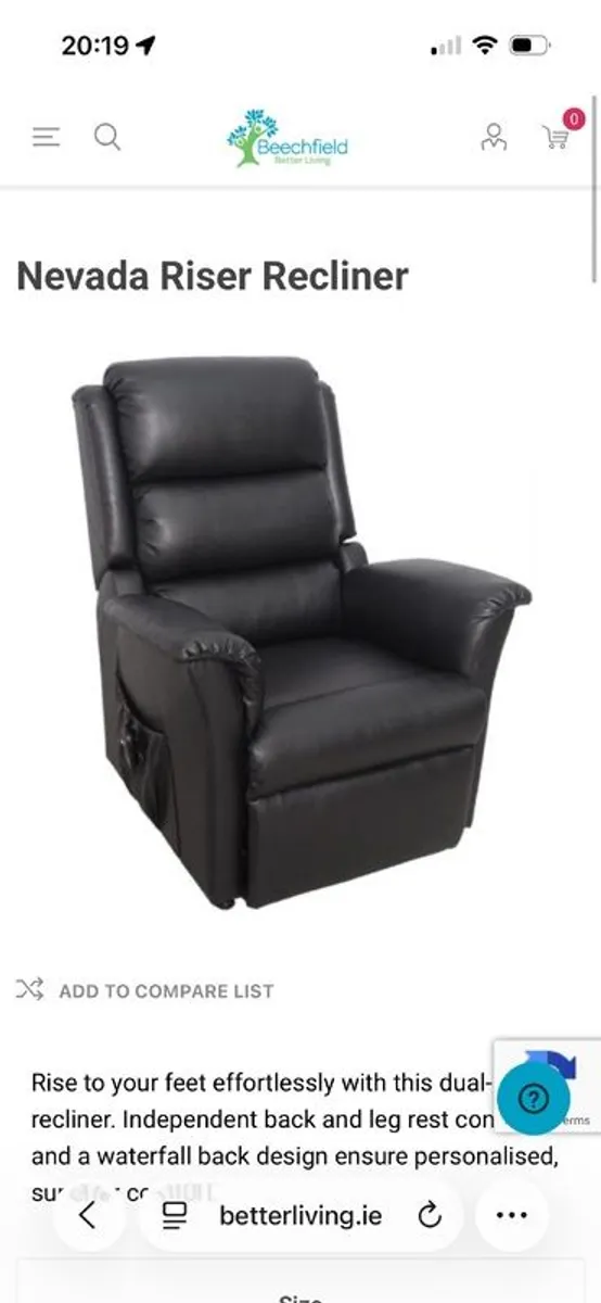 electric riser recliner armchair - Image 1