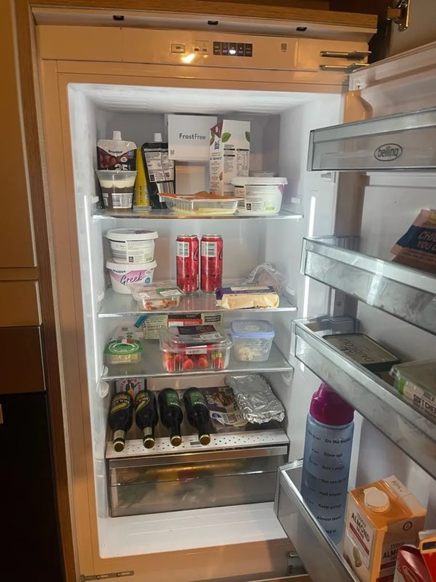 Belling 243L Frost Free Built-In Fridge Freezer - White - Image 2