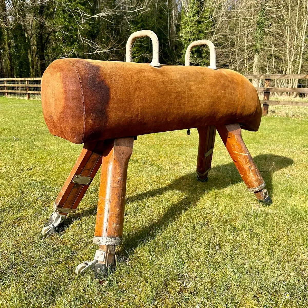Vintage 1960s Leather Pommel Horse - Image 1