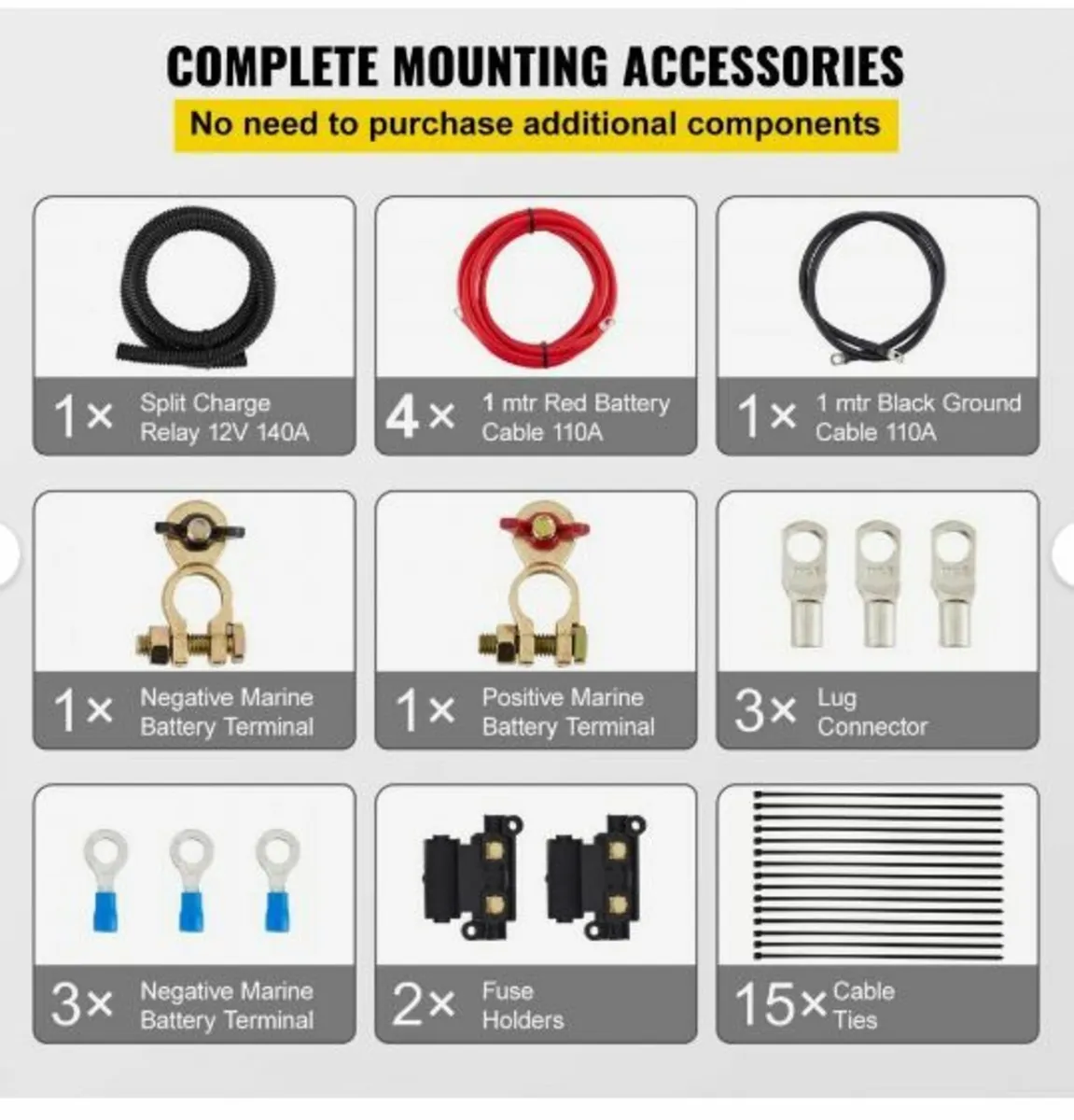 Split Charge Relay Kit, 4mtr 12V - Image 4