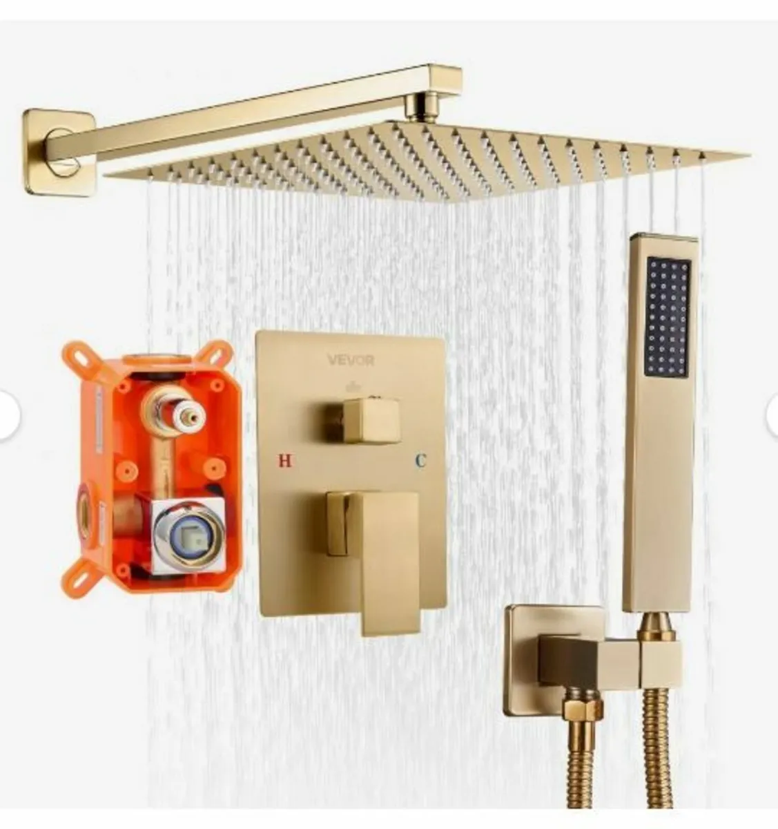 Shower Faucet Set, Rainfall Bathroom - Image 1
