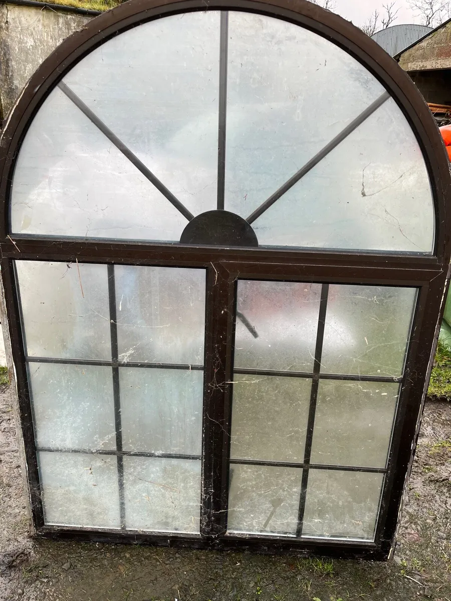 Arched windows and a door and frame - Image 1