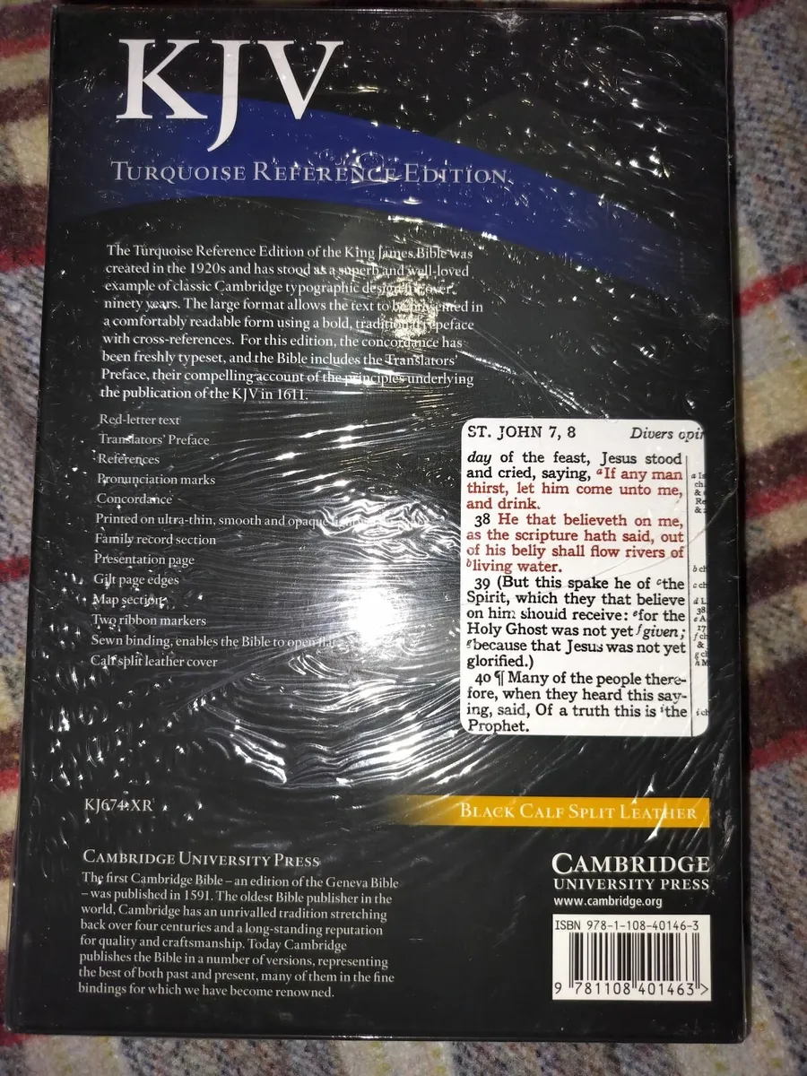 Holy Bible Cambridge Turquoise Brand New factory - Image 4