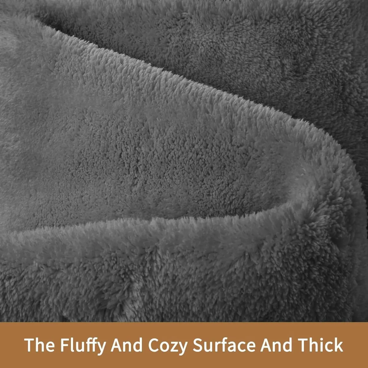 Carpet Fluffy Rugs Living Room Large 140x200 Grey - Image 4