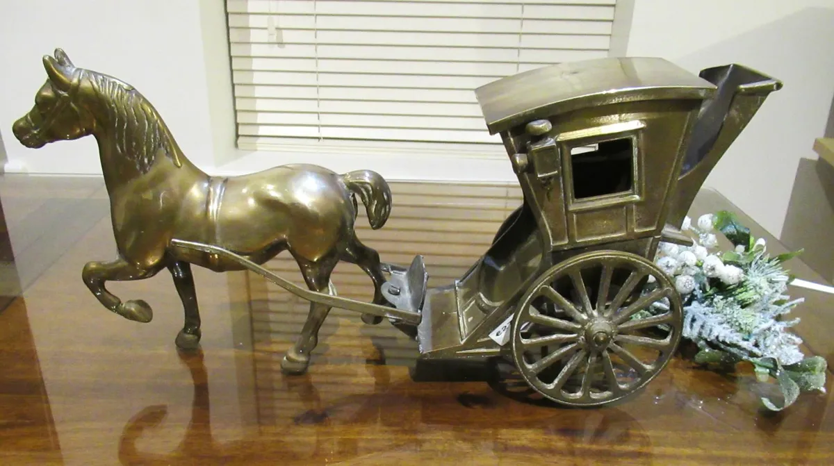 antique vintage HORSE BRASS cottage pub cave GIFT - Image 4