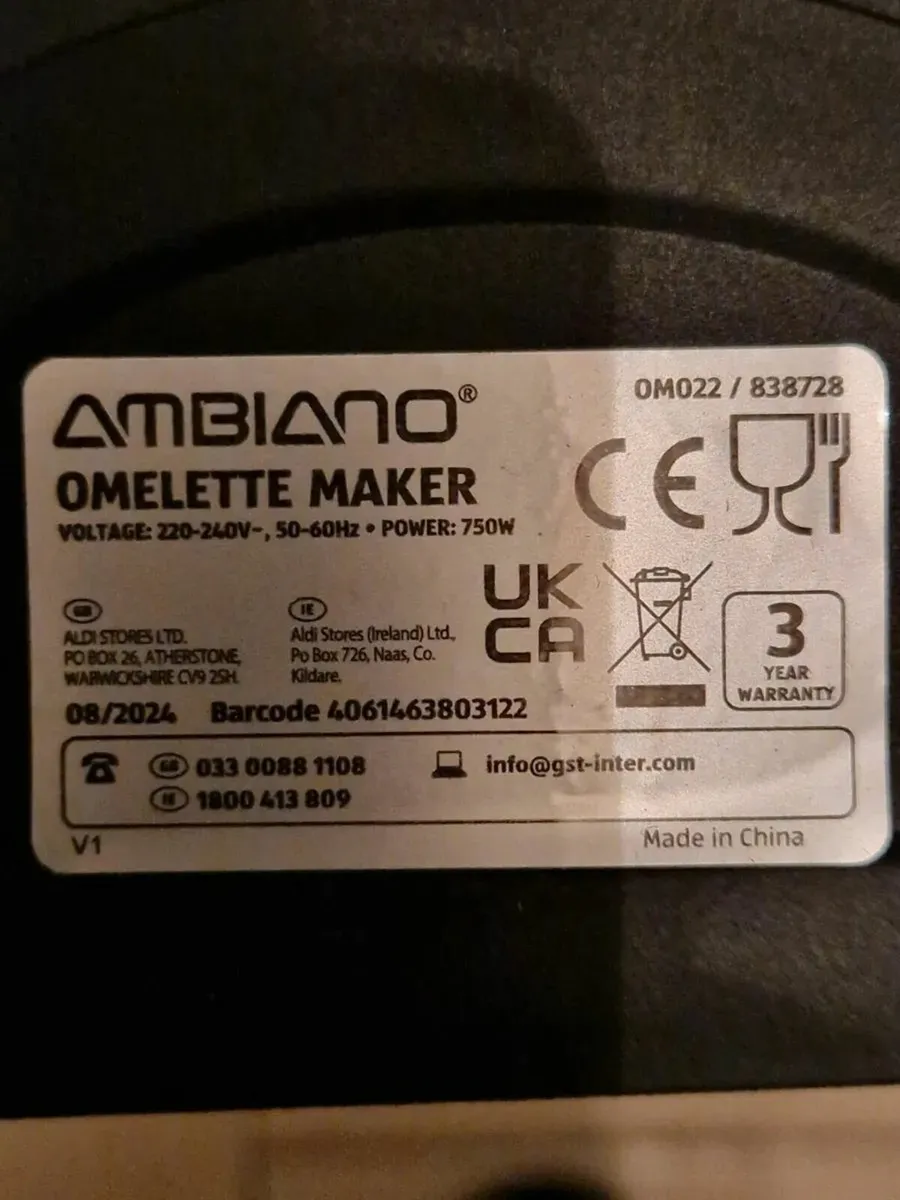 New in Box Ambiano Electric Omelette Maker - Image 2