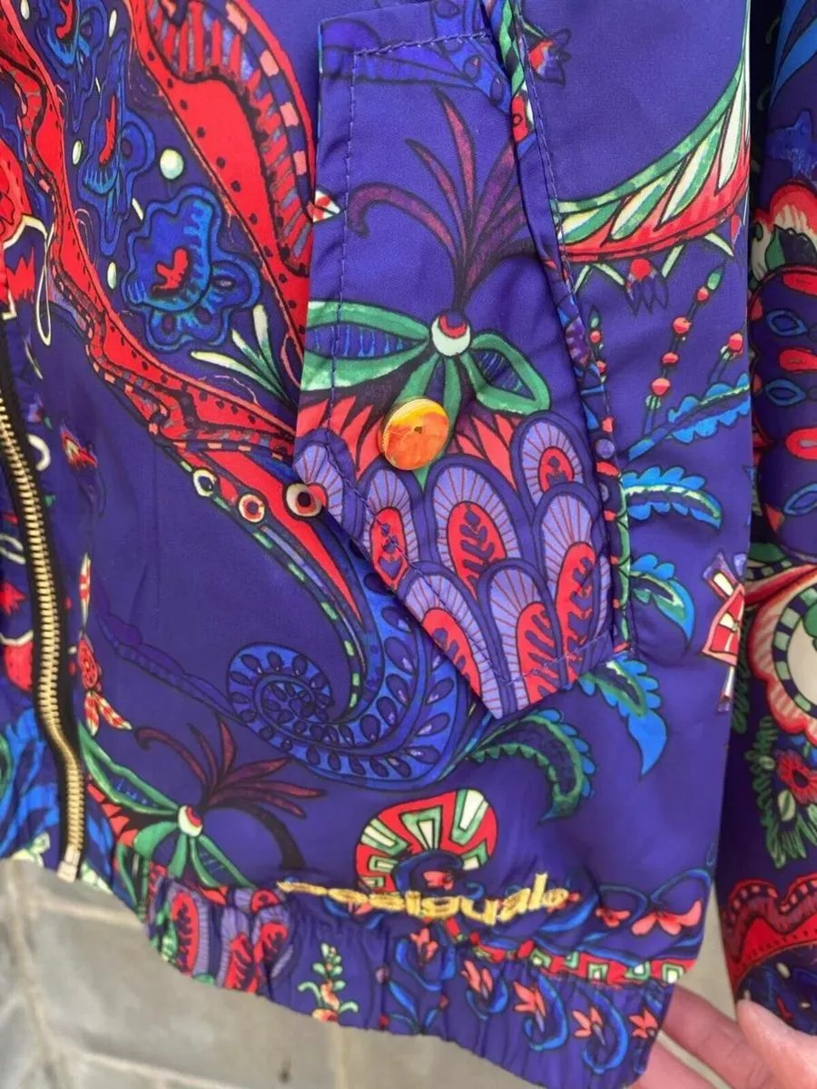NEW Desigual Windbreaker Jacket, Size 44 - Image 4