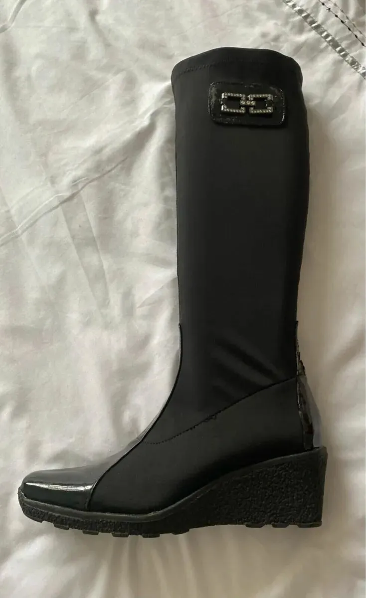 Kate Appleby Long Tall Boots, Size 40, Black - Image 4
