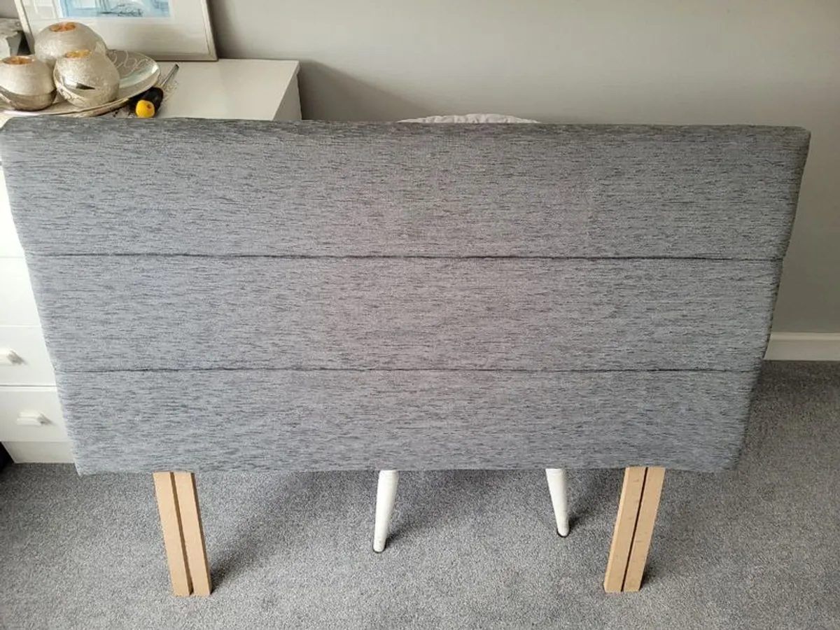 Grey fabric headboard - Image 1