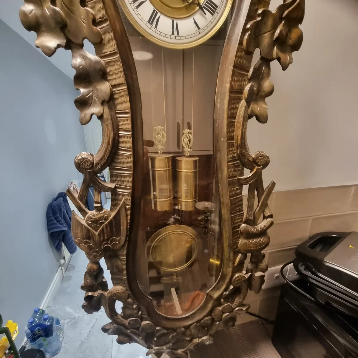 victorian black forest vienna wall clock - Image 4